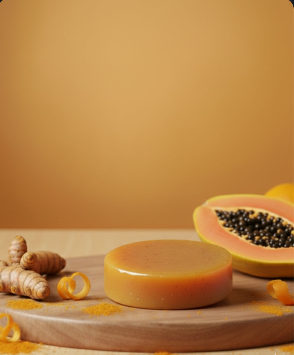 YMH SKIN - Savon Artisanal Éclat fait à base de curcuma et de papaye 🥭