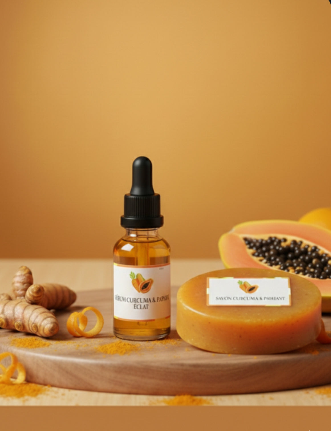YMH SKIN - Kit visage aux extraits de papaye et curcuma✨