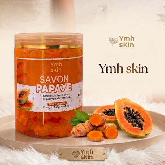 Savon Éclaircissant Curcuma & Papaye – Teint Unifié & Éclat Naturel